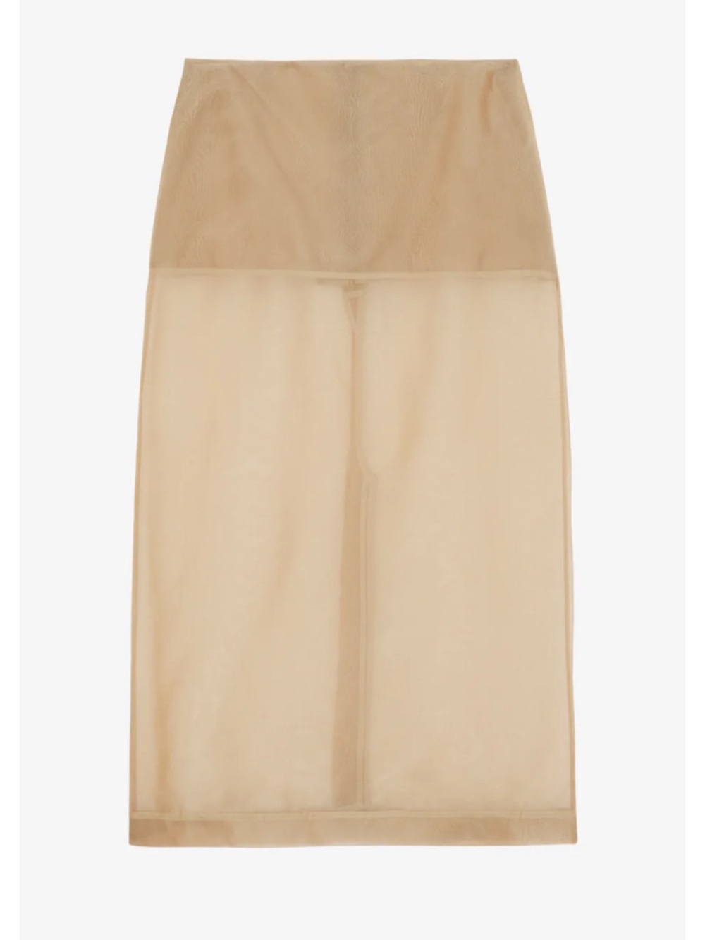 The Frankie Shop Beige Sheer Midi Skirt